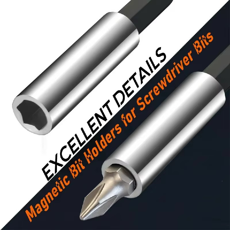 WEELEE Magnetische Bitverlängerung 1/4 Zoll mit 60 mm Länge in Silber - Bild 5