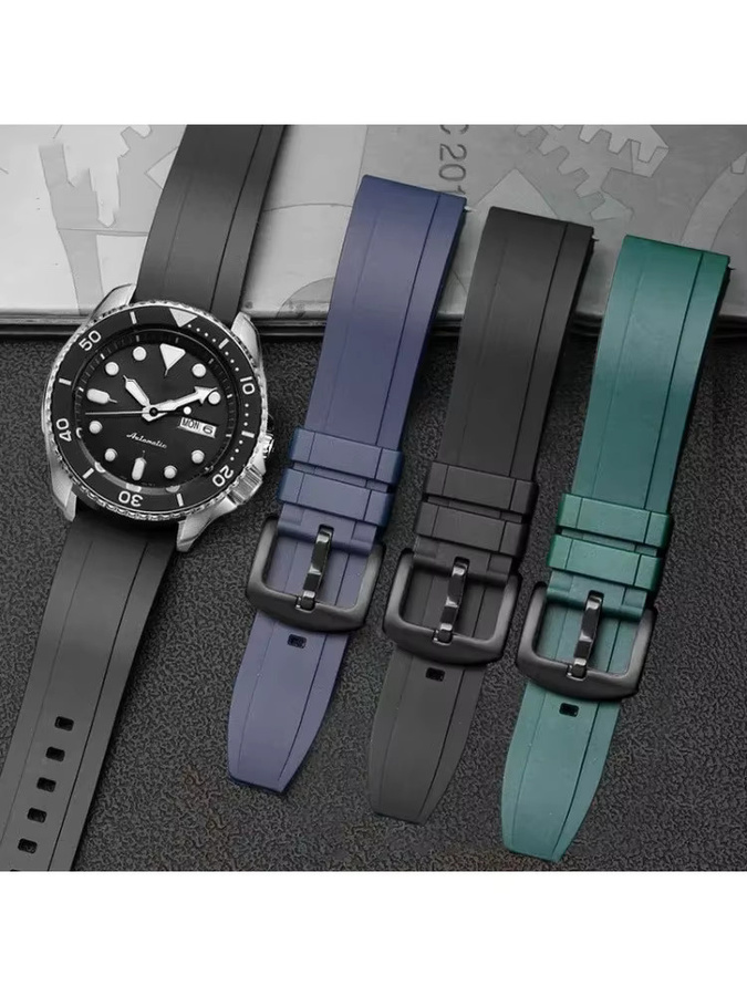 VNWCT Uhrenarmband Fluorkautschuk-TPU, 20 mm, 22 mm, Unisex - Bild 5