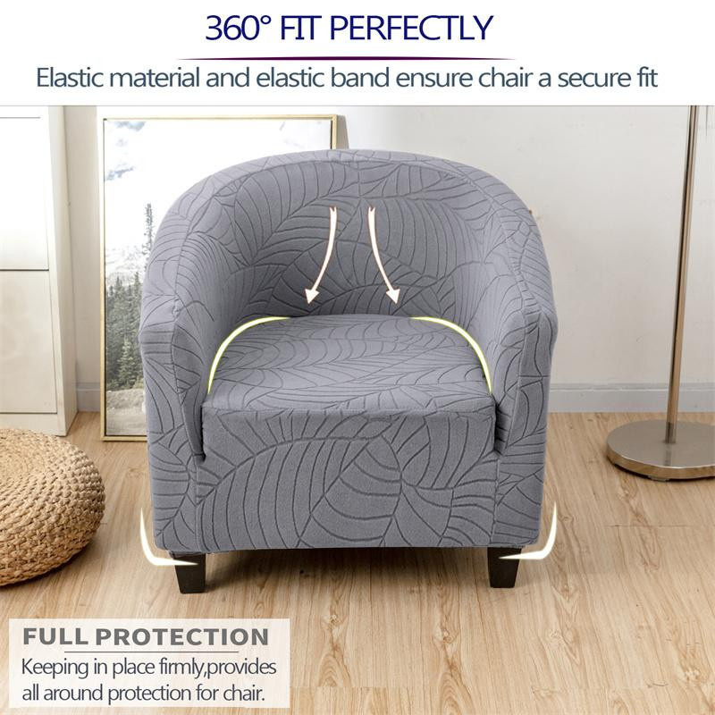 Yiran Furniture Jacquard Clubsesselbezug aus elastischem Stretch-Spandex in Grau - Bild 4