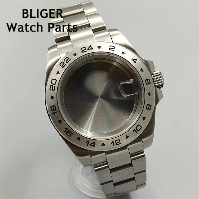 BLIGER Uhrengehäuse Edelstahl, Silber, 40 mm/43 mm, Unisex - Bild 1