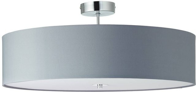 Brilliant Deckenleuchte Andria in Chrom und Hellgrau, rund, E27, H: 26,5 cm, B: 60 cm - Bild 1