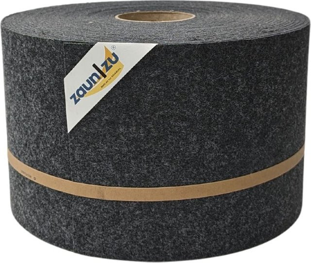 zaun zu Sichtschutzstreifen aus Design Vlies für Doppelstabmattenzaun, Anthrazit, 50 m - Bild 1