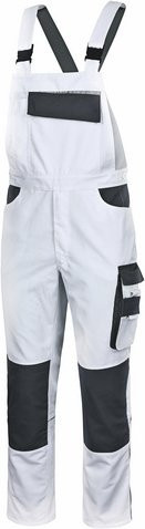 safety and more Latzhose EXTREME in Weiß/Grau, Größe XXXL, aus Polyester/Baumwolle - Bild 1