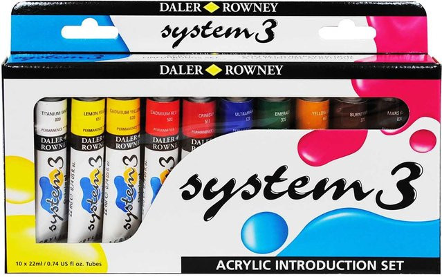 Daler-Rowney System 3 Anfängerset Mehrfarbig 10 x 22 ml - Bild 1
