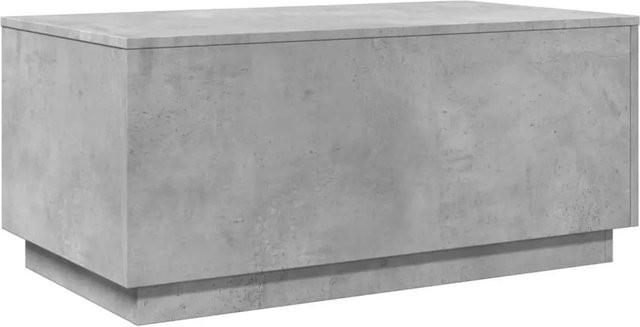 vidaXL Couchtisch mit LED-Leuchten in Betongrau, modern und rechteckig, B/T/H: 90 x 50 x 40 cm - Bild 1