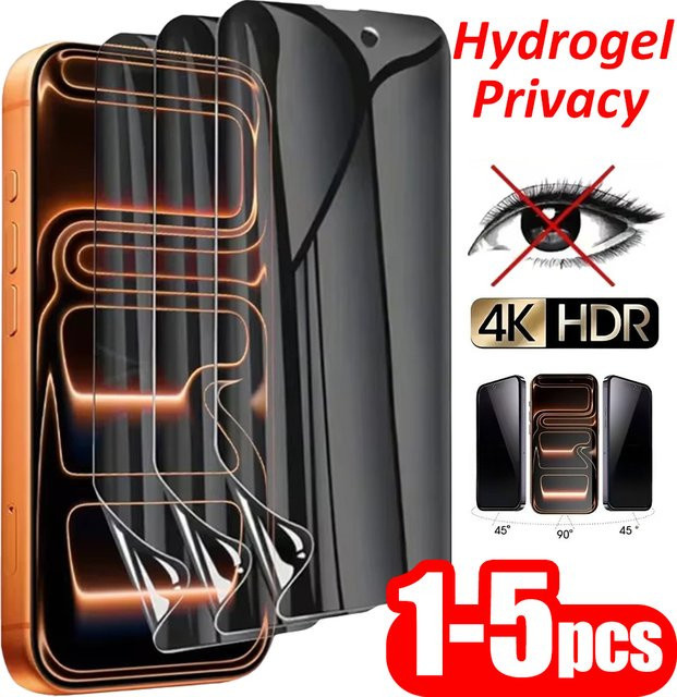 Hydrogel Displayschutzfolie für iPhone 17 Pro Max 16 15 14 13 12 11 XS Max XR Plus Mini in Transparent (1-5 Stück) - Bild 1