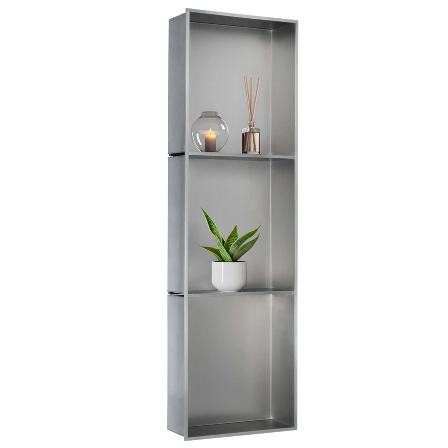Dalsys Wandnische aus Edelstahl in Silber, B/H/T: 100 x 30 x 12 cm - Bild 2