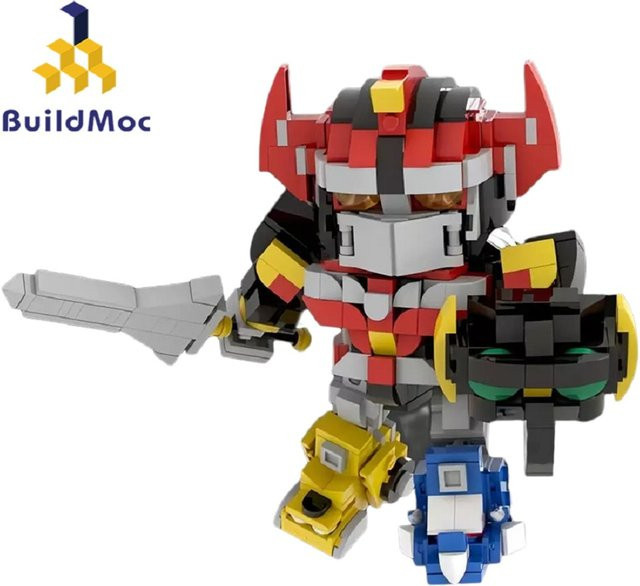 MOCBUILDING Dinosaurier Team Mech Modell MOC Bauset aus Mini-Bricks in Mehrfarbig als kreatives DIY Spielzeug - Bild 1