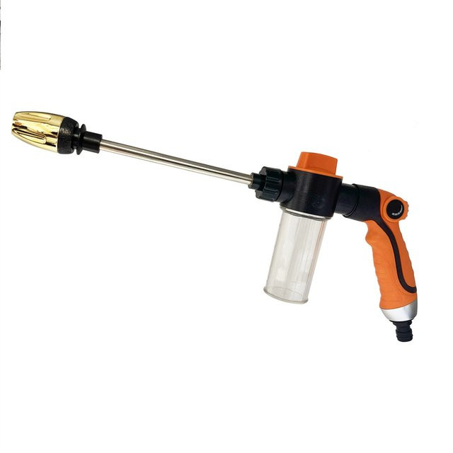 FLOWERS SPRAL Tragbare Hochdruck-Wasserpistole mit einstellbarer Beschichtung in Orange für Autowäsche und Garten - Bild 1