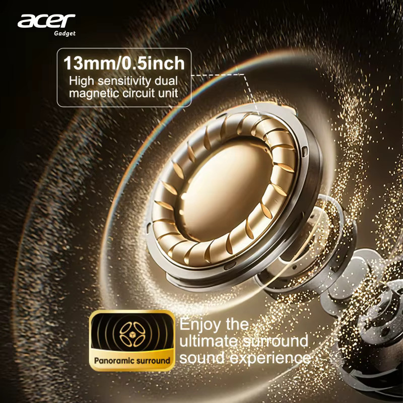 Acer Ohr627 Kabellose In-Ear Bluetooth-Kopfhörer mit HiFi-Klangqualität und Anrufgeräuschunterdrückung, Typ-C-Ladefunktion, Schwarz oder Weiß - Bild 4