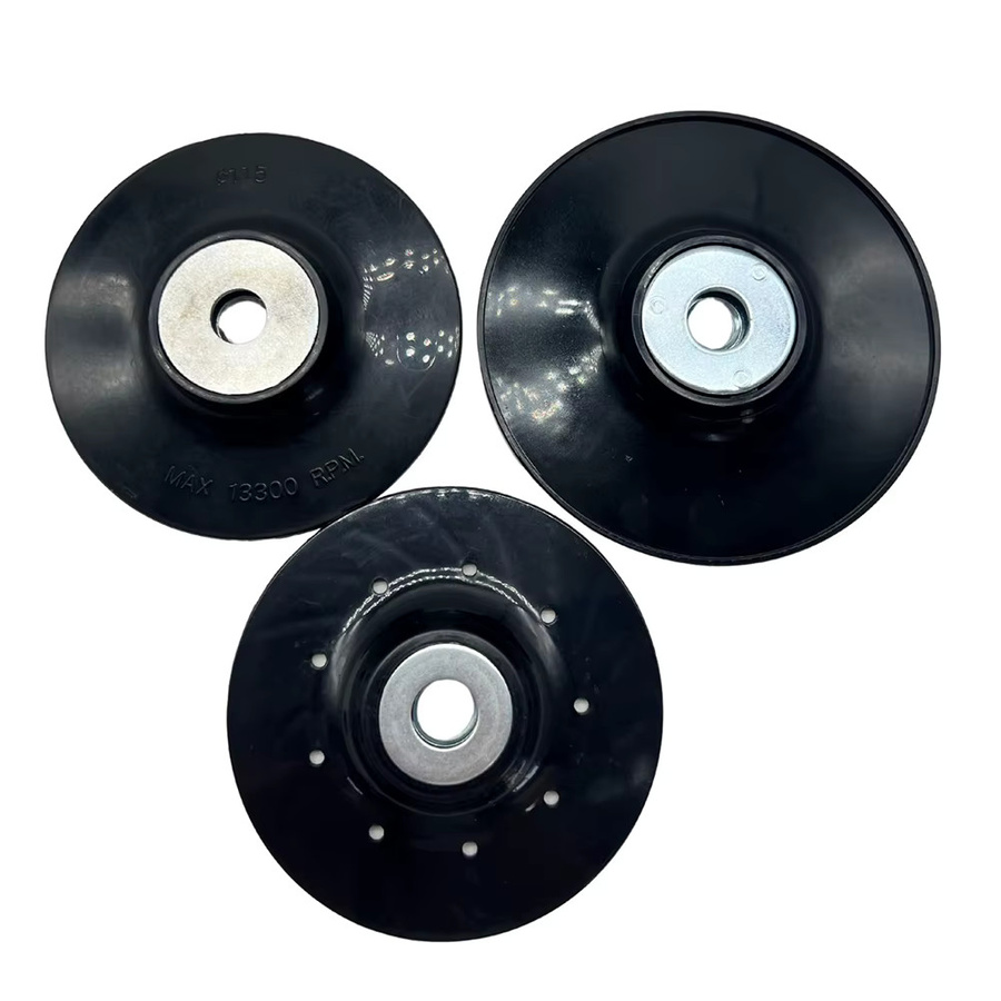 Vibratite Schleifscheiben-Stützteller in Schwarz für Winkelschleifer mit spiralförmigen Kühlrippen, passend für Harzfaserscheiben, M14 und 5/8–11 Gewinde, 4,5–7 Zoll - Bild 3
