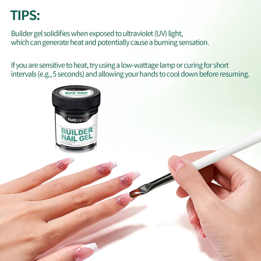Nailpop Milky Smooth Builder Gel, 30/100 g, Glänzend - Bild 2
