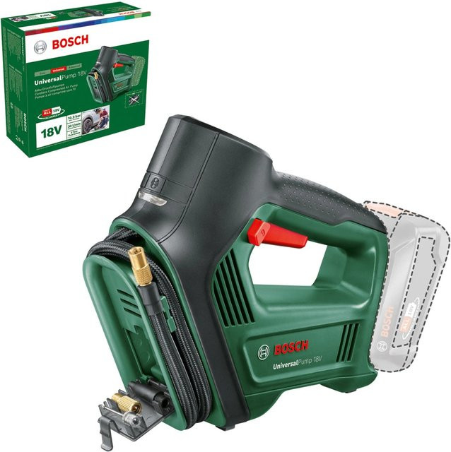 Bosch UniversalPump 18V Akku-Druckluftpumpe in Grün und Schwarz - Bild 1