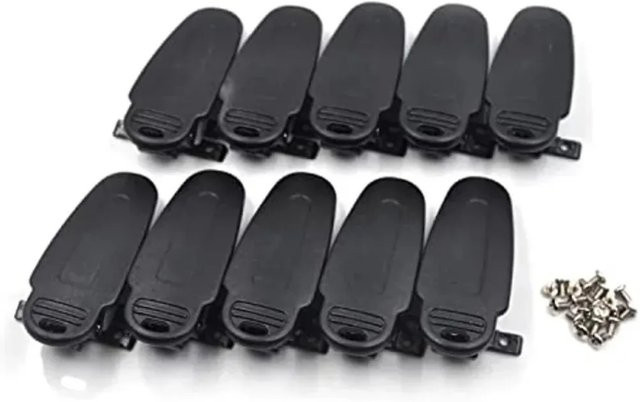 10 Stück KBH-12 Gürtelclips in Schwarz für Kenwood Funkgeräte TK-3360 TK-2360 TK-3170 TK-3160 TK-3140 TK-2170 TK-2160 - Bild 1