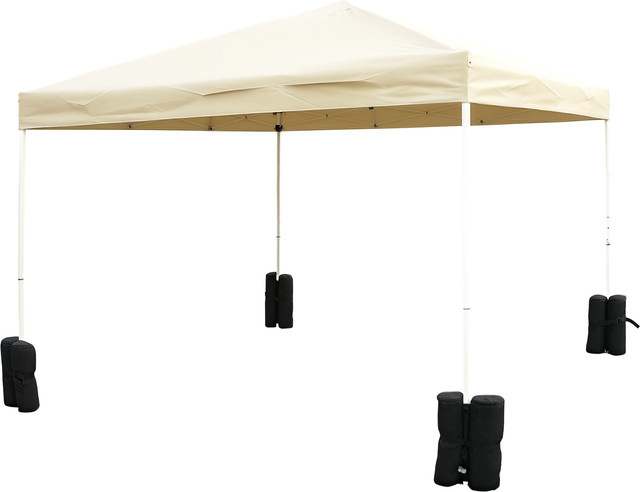 Outsunny Regenschirm Basis mit Gewichtstasche aus Polyester, Schwarz, B/T/H: 14 x 14 x 42 cm - Bild 1