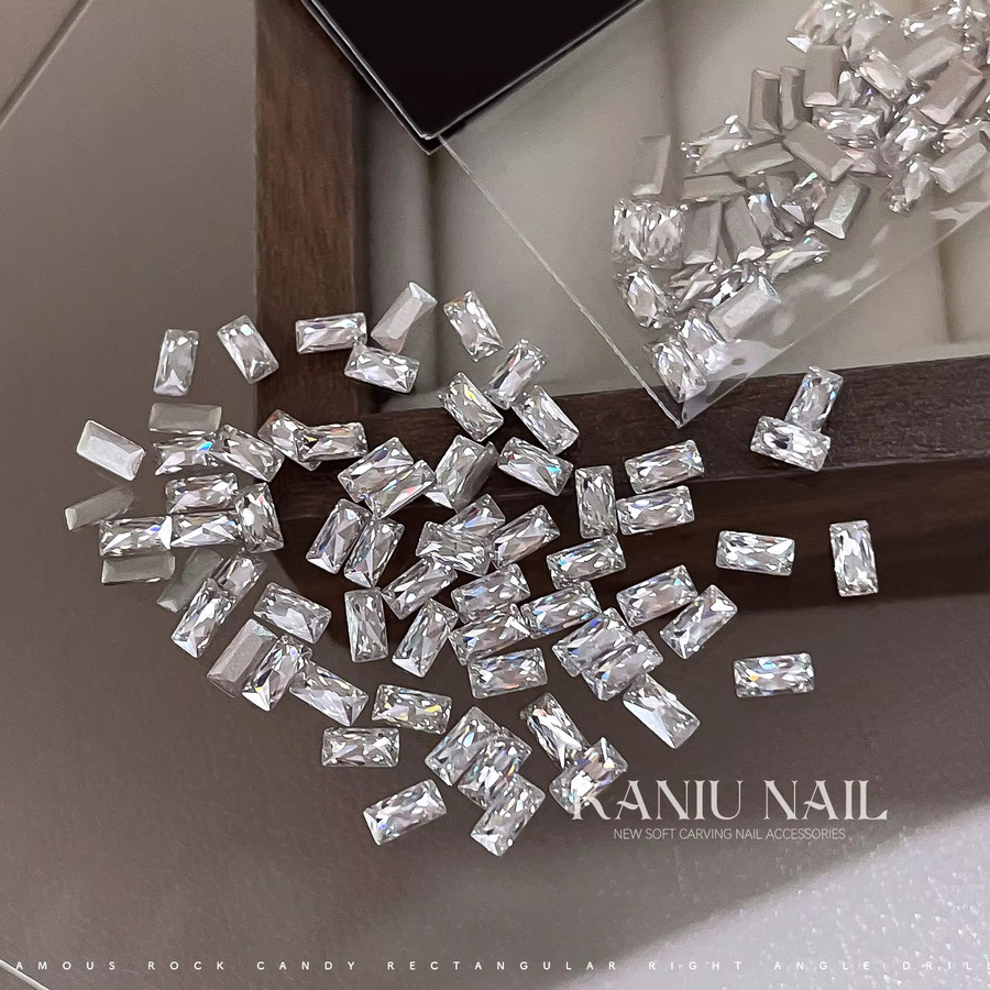 KANIU Nagel-Zirkon Champagner, Glänzend, Unisex - Bild 3