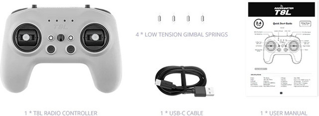Radiomaster T8L 2.4G ELRS Funksender-Controller, Mode2, Grau - Bild 1
