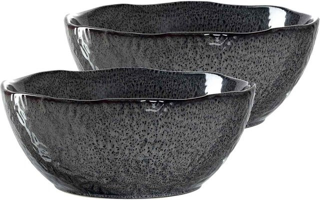 Leonardo Salatschüsseln Matera aus Keramik 2er Set in Green und Grey Durchmesser: 24 cm - Bild 1