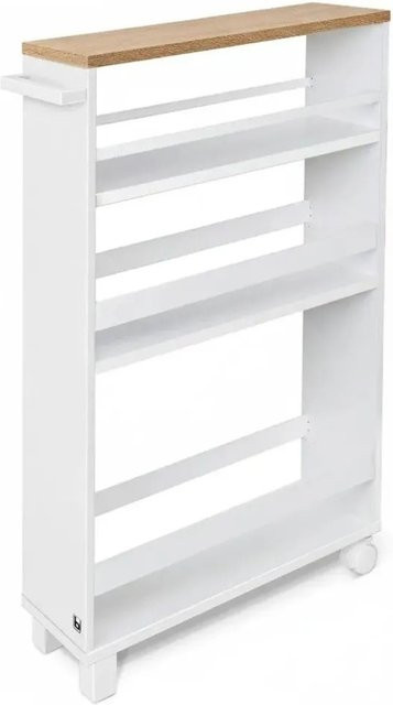 Bomoe Nischenregal Hylla in Weiß und Eiche, B/T/H: 15 x 50 x 79 cm - Bild 1