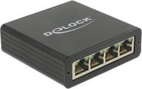 DeLock USB 3.0 auf 4x Gigabit LAN Netzwerkadapter, Schwarz, Kabellänge: 0,8 m - Bild 1