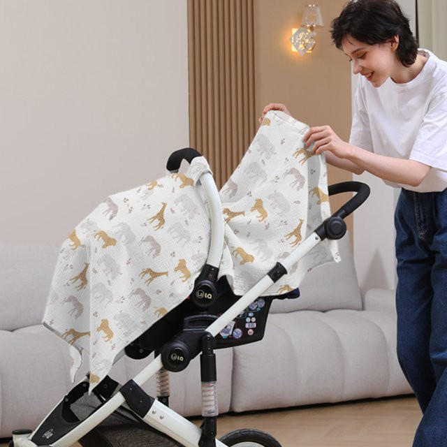 Kangobaby Baby-Sonnenschutzkorb mit Moskitonetz als atmungsaktive Kinderwagenabdeckung in Multicolour - Bild 1