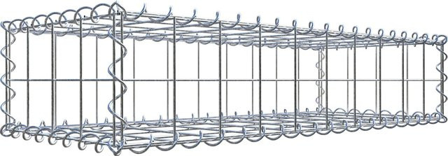Gabiona Gabione aus verzinktem Stahl in Silber, B/T/H: 100 x 20 x 40 cm - Bild 1