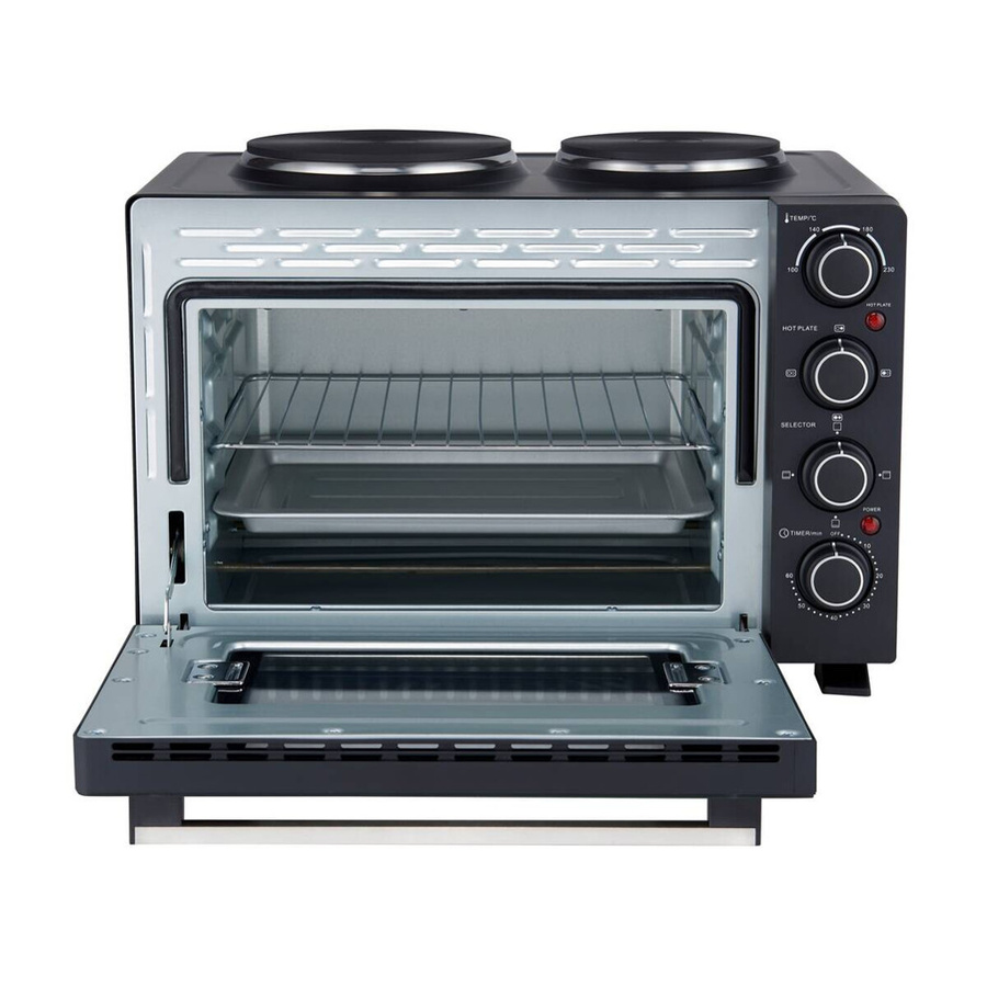 Pocoline Mini-Backofen in Silber und Schwarz mit 30 l Volumen, B/H/T: 42,6 x 35,7 x 51,1 cm - Bild 3