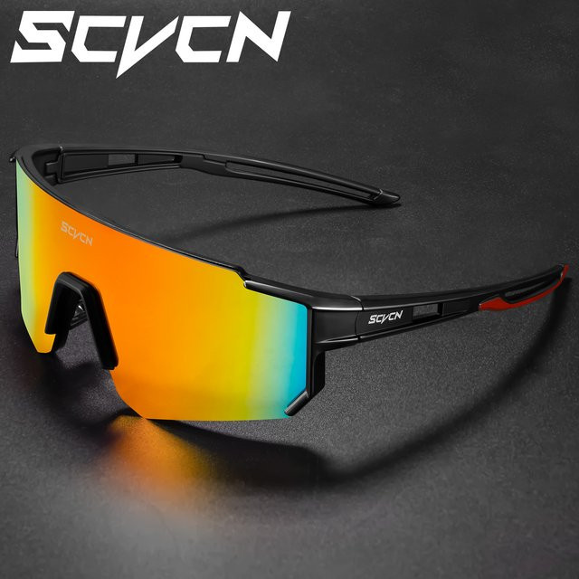 SCVCN Sportsonnenbrille, Vollrand, Kunststoff, Unisex, Multicolour - Bild 1