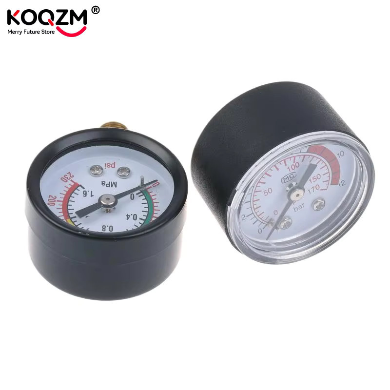 KOQZM Luftkompressor Manometer mit Dual-Skala für pneumatische Hydraulikflüssigkeit, 0–12 Bar / 0–170 PSI, leicht ablesbares Zifferblatt - Bild 2