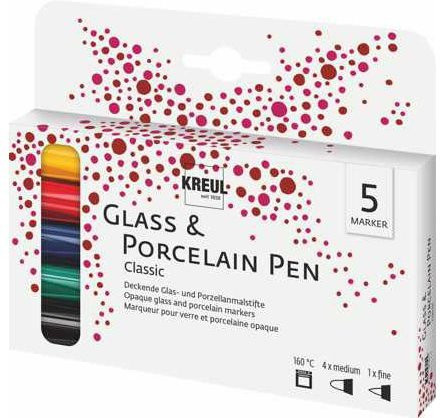 KREUL Glass & Porcelain Pen Classic 5er-Set Multicolor - Bild 1