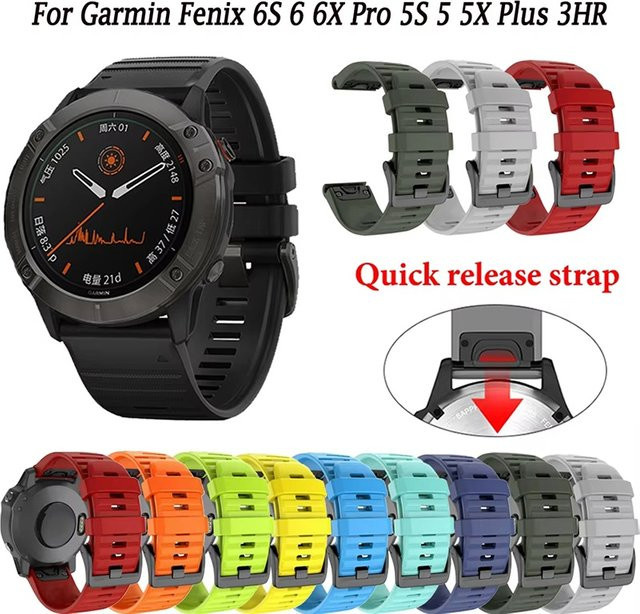KAFNHCKA Uhrenarmband Silikon, Weiß, Unisex, Garmin - Bild 1