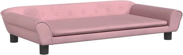 vidaXL Hundebett Sofa aus Samt in Rosa, B/T/H: 100 x 50 x 21 cm - Bild 1