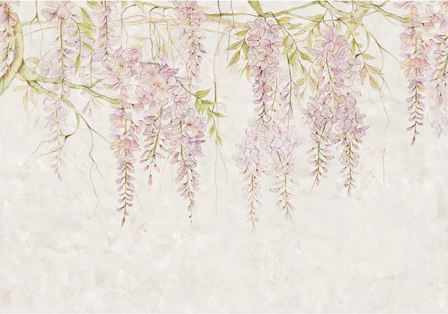 Komar Fototapete Vlies Wisteria Multicolor B: 400 cm, H: 280 cm - Bild 1