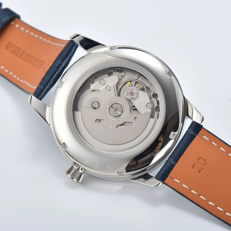 OUMASHI Armbanduhr Automatik, Edelstahlgehäuse, 40 mm, Lederarmband, Herren - Bild 5