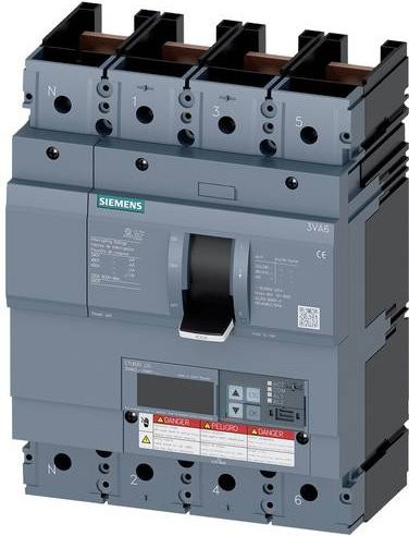 Siemens 3VA6340-5KM41-0AA0 Leistungsschalter in Grau mit einem Einstellbereich von 160 - 400A und einer maximalen Schaltspannung von 600 V/AC - Bild 1