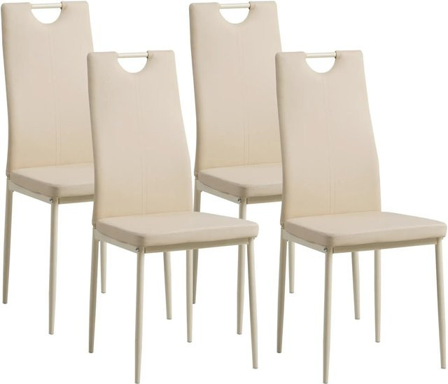 Albatros Esszimmerstühle SALERNO 4er Set in Beige aus Kunstleder - Bild 1