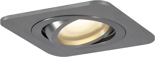QAZQA Alberto Abgerundeter Einbaustrahler Gunmetal IP44 GU10 Verstellbar für Badezimmer - Bild 1