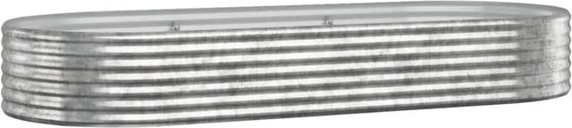 Furnicato Hochbeet aus verzinktem Stahl in Silber, B/T/H: 249 x 100 x 36 cm - Bild 1