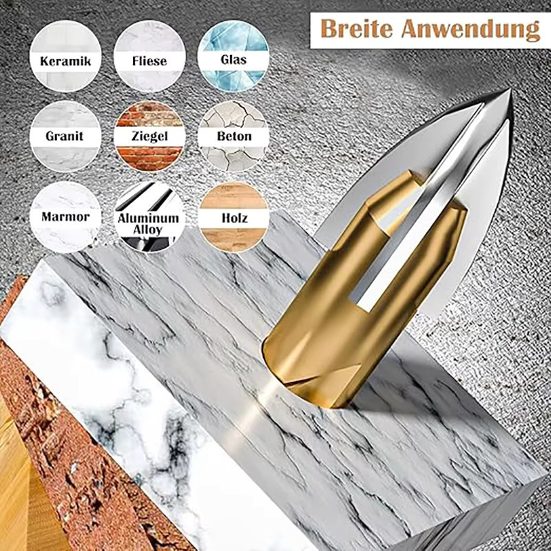 Rafford 12-teiliges Fliesenbohrer-Set mit sechseckigem Schaft für Glas, Stein und Keramik, Durchmesser 3–12 mm - Bild 4