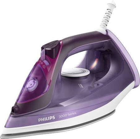 Philips Dampfbügeleisen Series 3000 DST3041/30 in Lila mit 2600W, Keramik-Bügelsohle und 300 ml Wassertank