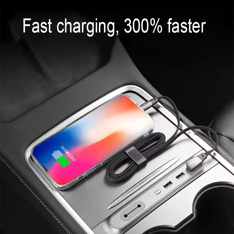 1m USB-C Ladekabel für Tesla Model 3 Highland und Model Y Juniper, 60W Schnellladekabel mit Winkelstecker, Daten- und Ladekabel in Schwarz - Bild 4