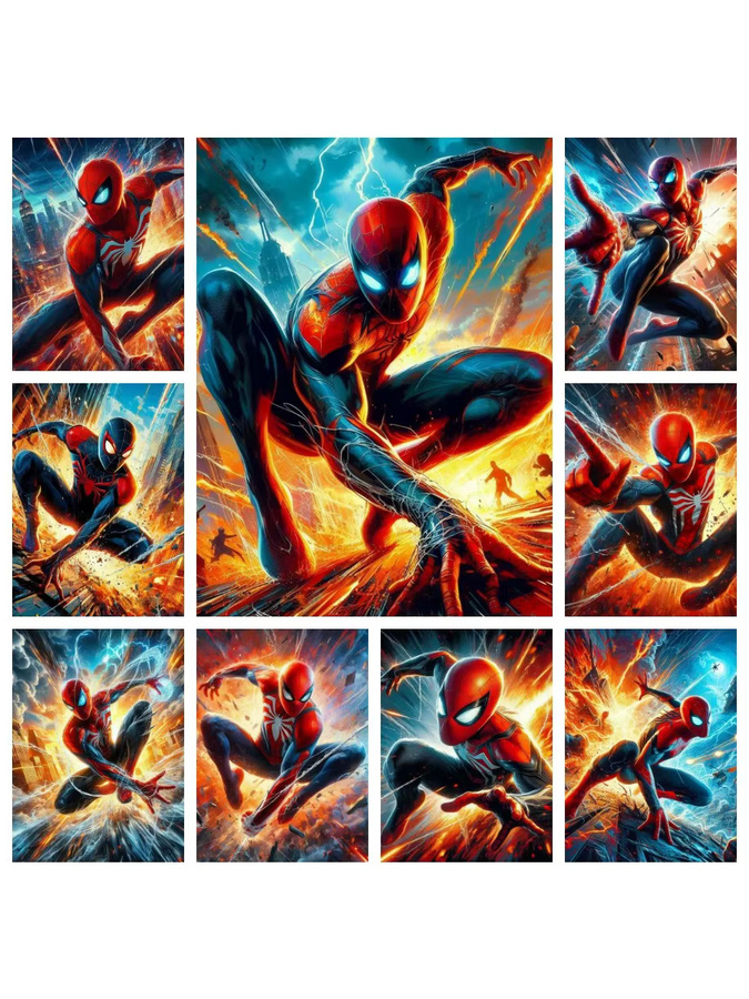 Beast Kingdom Marvel Spider Man 5D DIY Diamantmalerei Mosaik Superhelden Kunst Set in Multicolour - Bild 2