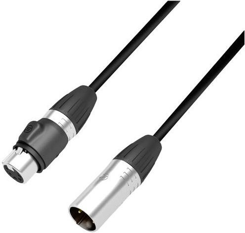 Adam Hall 4 STAR DGH 0300 IP65 DMX XLR Verbindungskabel Schwarz, 1x XLR-Stecker 5-polig zu 1x XLR-Buchse 5-polig, Länge: 3 m - Bild 1