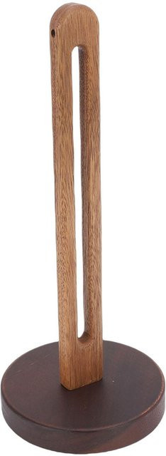 U-förmiger Haargummi-Halter aus Holz als Schreibtisch-Displayständer für Scrunchies und Stirnbänder in Braun - Bild 1