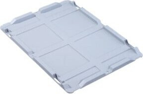 Allit Scharnierdeckel aus Kunststoff für Transportstapelkasten, grau, B: 30 cm, L: 40 cm - Bild 1