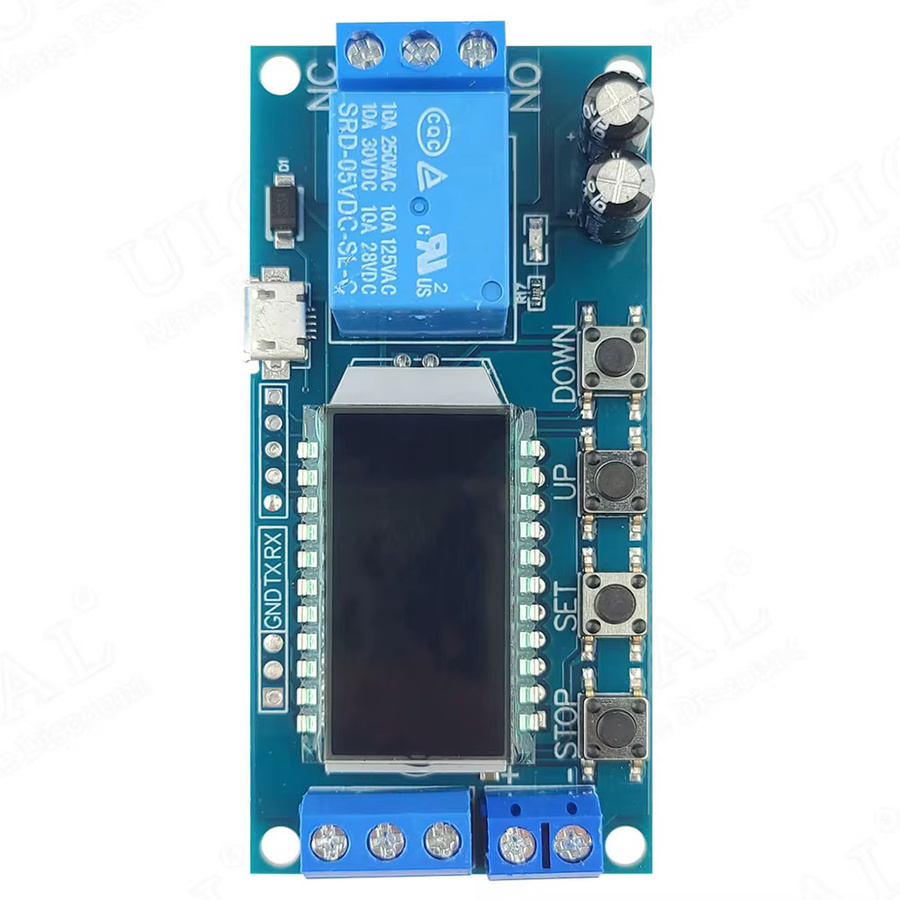 Einleitungs-Relais XY-LJ02 mit Anzeige und USB-C Anschluss, Verzögerungsmodul für Timing-Schaltungen, Blau - Bild 3
