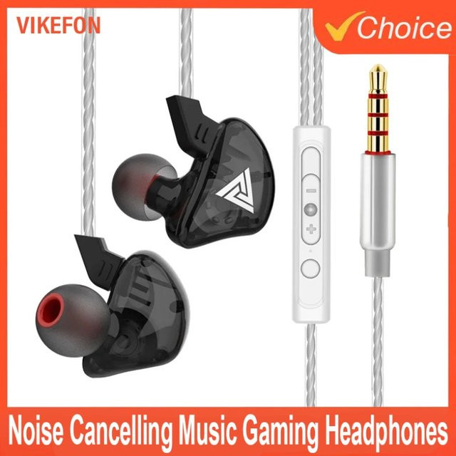 QKZ AK3 FiLe In-Ear Kopfhörer mit Mikrofon, HiFi Musik Monitor mit Bass und Noise Cancelling, Farbe: Rot - Bild 1