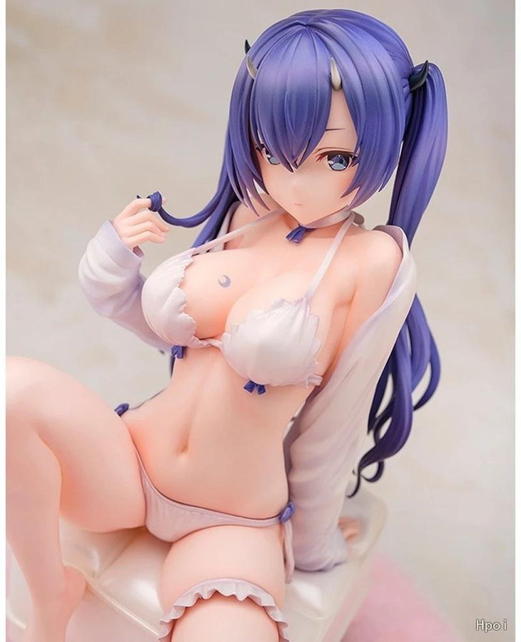 MIFEN Anime Mädchen Figur Blau mit Hocker - Bild 2