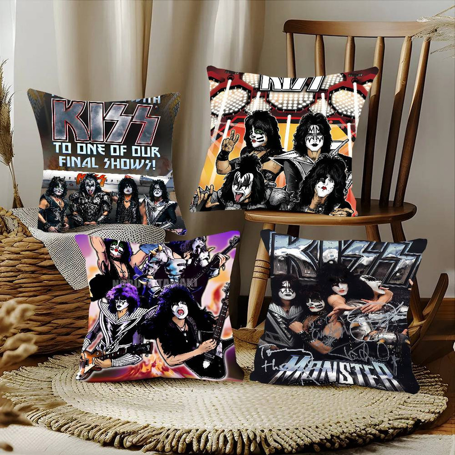 KISS Rock Band Kissenbezug für Sofa und Wohnzimmer, 40 x 40 cm - Bild 4