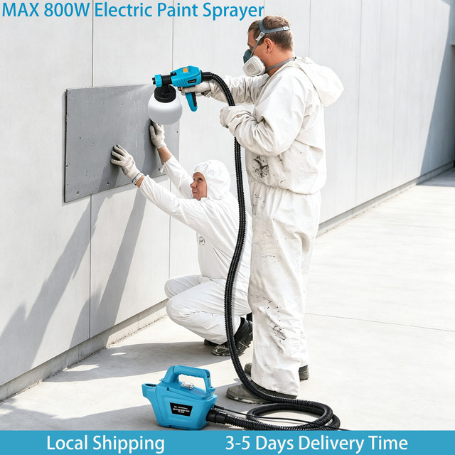 Parrior HVLP-Farbspritzpistole in Blau mit 800 W Leistung, 1200 ml/min Durchflussrate und 1300 ml abnehmbarem Behälter - Bild 1